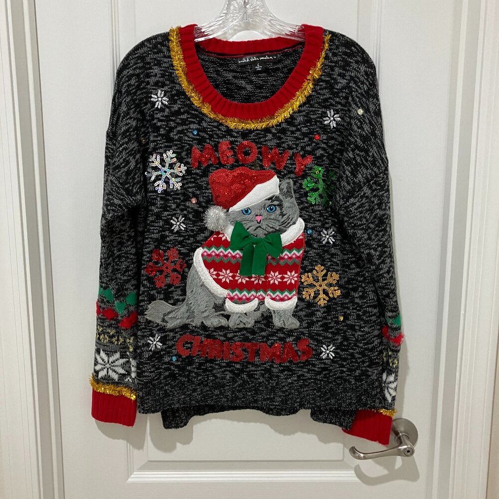 Festive Kitty Holiday Sweater